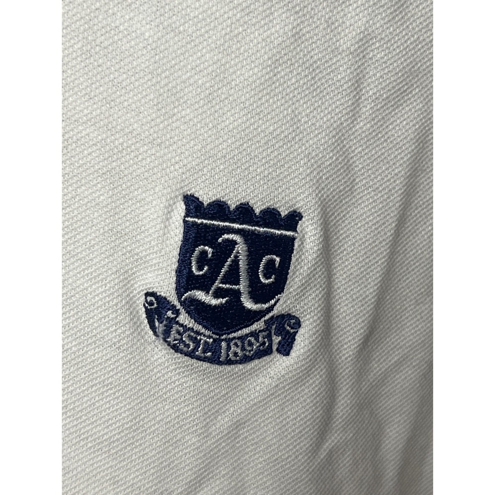 Polo Golf Ralph Lauren XL White Pima Cotton Polo Shirt Crest Logo Office‎ Casual - Picture 5 of 9